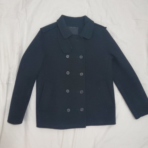 Marc Jacobs Classic Black Wool Peacoat - Picture 1 of 7